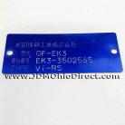 JDM EK3 Civic ViRS VIN Tag